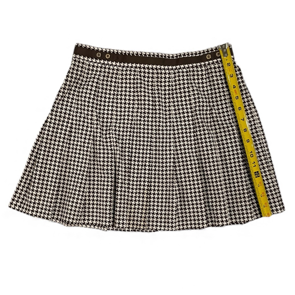 Tail Brown and White Houndstooth A-Line Skirt - Picture 5 of 8